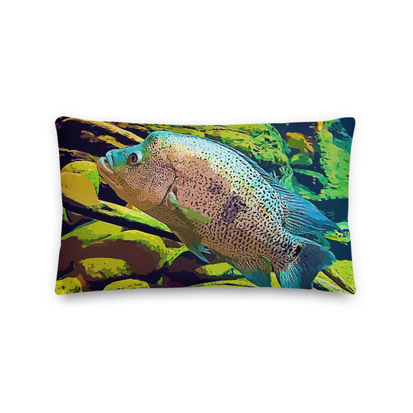Parachromis Dovii Throw Pillow