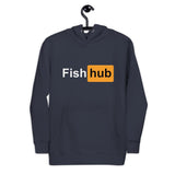 fish hub hoodie in blue
