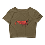 Cherry Red Shrimp Women’s Crop Tee