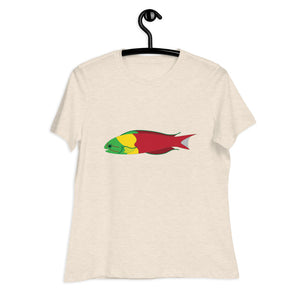 2D ‘Cortez Rainbow Wrasse’ Morph 2 (Thalossoma Lucasanum) Women's T-Shirt