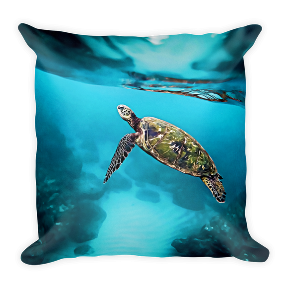 Sea Turtle Square Pillow